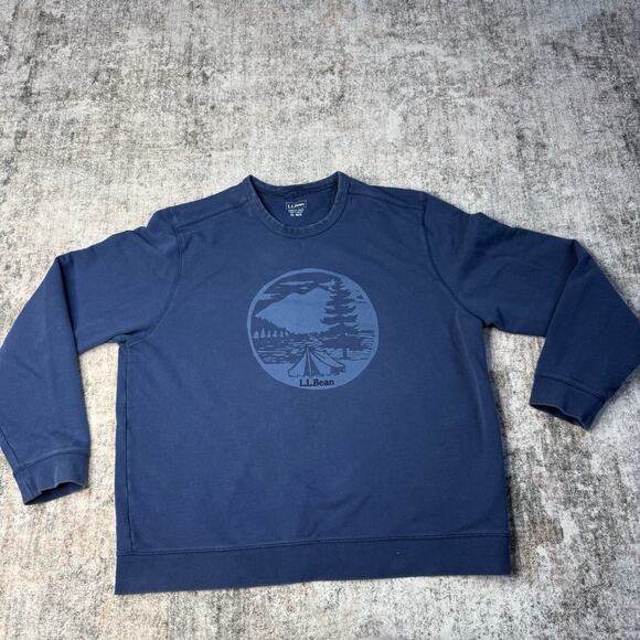 L.L. Bean Other - LL Bean Slightly Fitted Men’s XL Regular Crew Neck Sweatshirt Blue Pullover